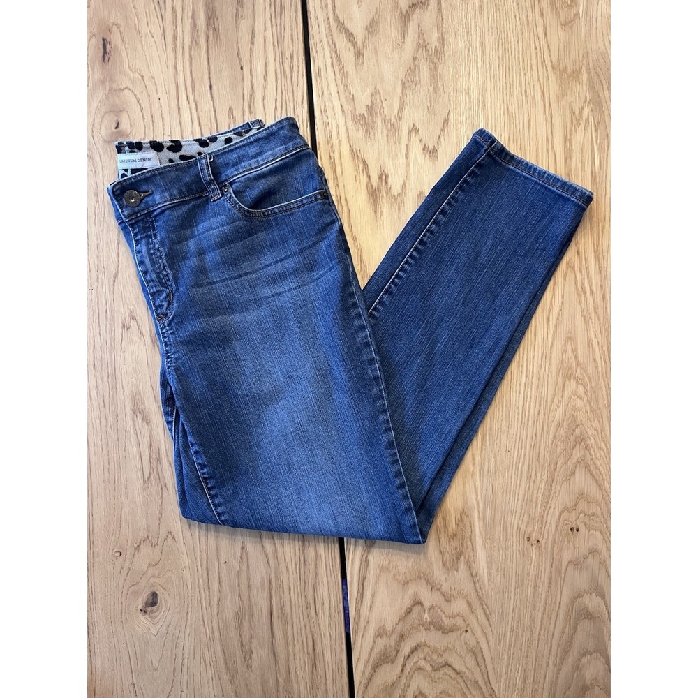 Chicos platinum‎ denim jeans 1.5 US size 10 Slim Ultimate Fit